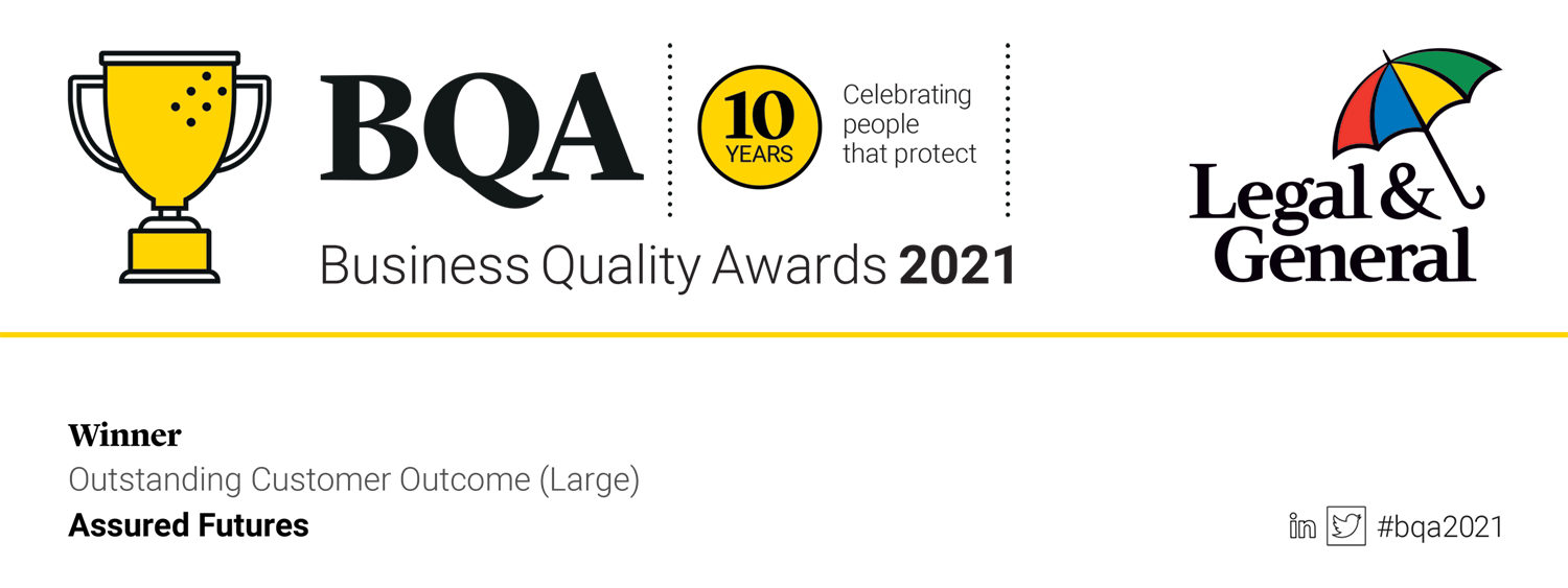 Business Quality Awards 2021 winner